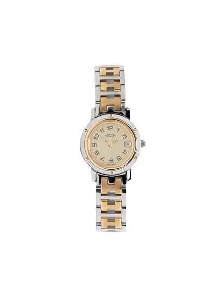 Hermès наручные часы Clipper Date pre-owned 25 мм 1990-х годов