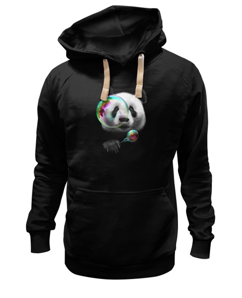 Худи Printio Панда черное 3XL