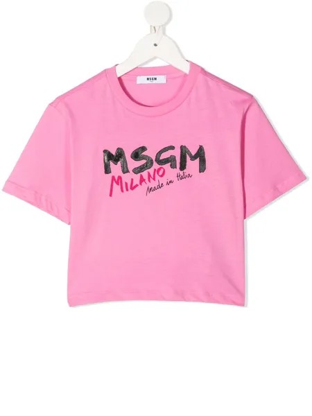 MSGM Kids футболка с логотипом