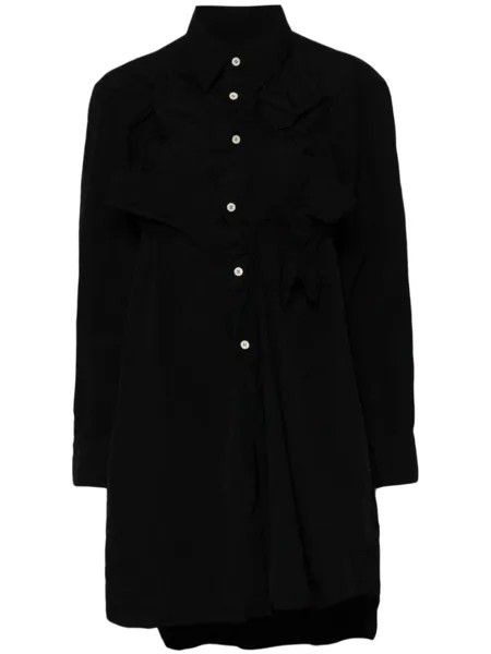 Comme Des Garçons longline button-up shirt, черный