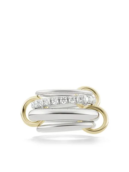Spinelli Kilcollin кольцо Luna из серебра и золота с бриллиантами