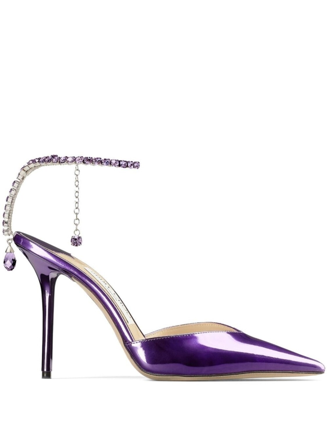 Jimmy Choo туфли Saeda 100 с кристаллами, фиолетовый