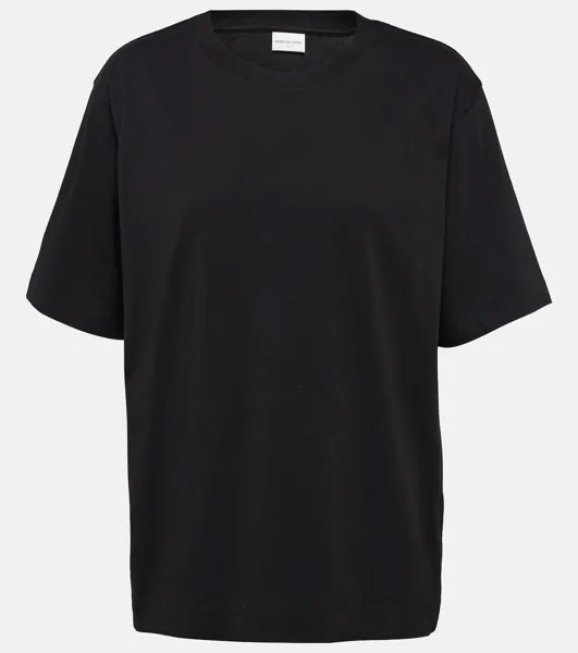 Футболка из хлопкового джерси DRIES VAN NOTEN, черный