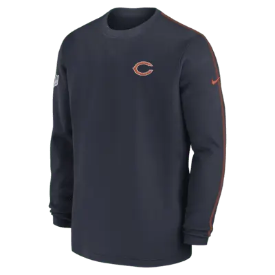 Топ Nike Chicago Bears Sideline Coach Men’s NFL Long-Sleeve Top, темно-синий