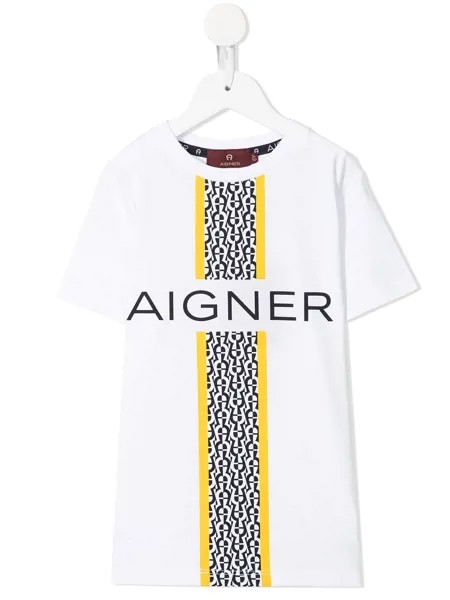 Aigner Kids футболка с логотипом