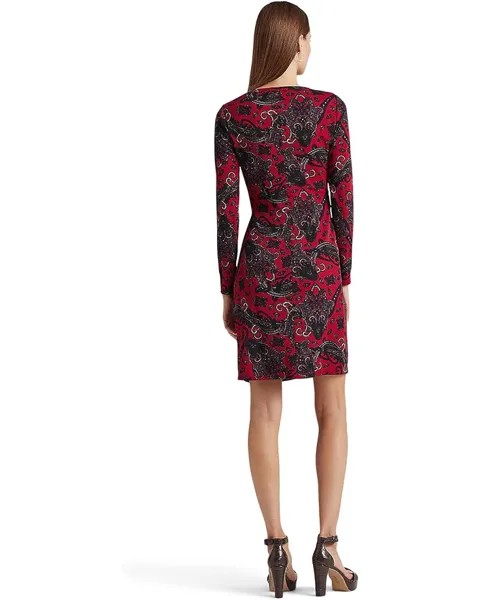 Платье LAUREN Ralph Lauren Paisley Jersey Dress, цвет Classic Red Multi