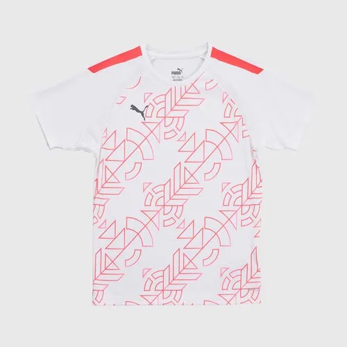Футболка PUMA, размер 152, белый, красный