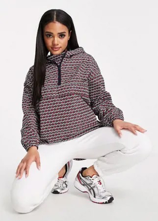 Пуловер с красным принтом (от комплекта) Tommy Hilfiger Sport-Голубой