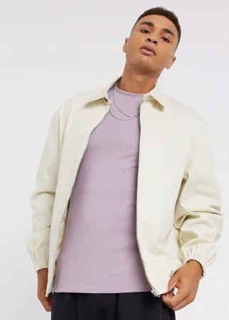 Светло-бежевая oversize-куртка Харрингтон ASOS DESIGN-Бежевый