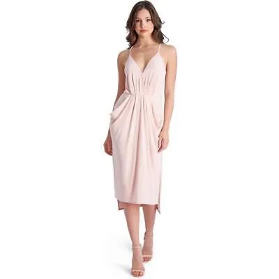 Женское розовое вечернее платье миди без рукавов BCBGeneration Della XXS BHFO 9951