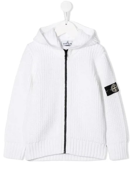 Stone Island Junior трикотажное худи на молнии