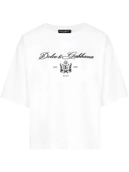 Dolce & Gabbana футболка с логотипом, белый