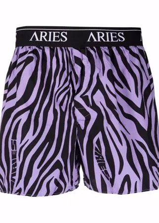 Aries боксеры с зебровым принтом и логотипом