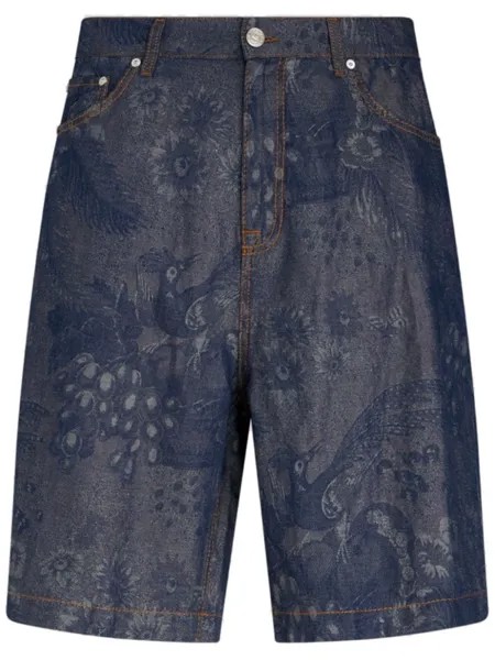 ETRO джинсовые шорты-бермуды, синий