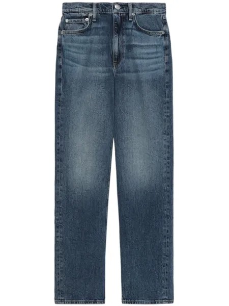 Прямые джинсы Harlow средней посадки rag & bone, синий
