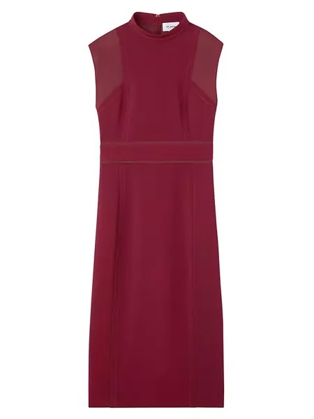 Платье миди из кади без рукавов Collection Line St. John, цвет raspberry