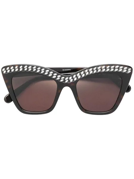 Stella McCartney Eyewear солнцезащитные очки Falabella в массивной оправе