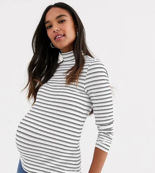 Водолазка в полоску ASOS DESIGN Maternity-Мульти