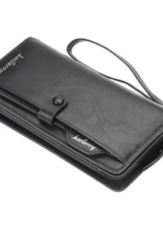 Мужской клатч (кошелёк) Baellerry Stylish Business c дополнительным съёмным картхолдером Чёрный