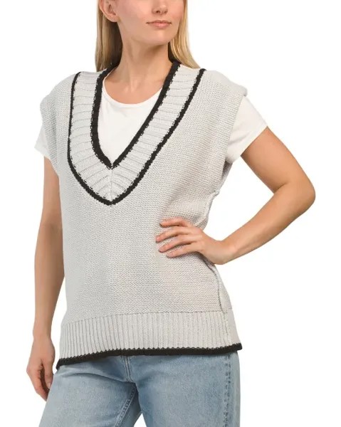 Свитер с V-образным вырезом, жилет Elan, цвет Heather Grey