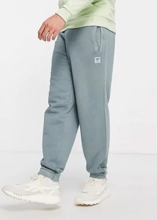 Голубые джоггеры натурального окрашивания Reebok Classics-Голубой