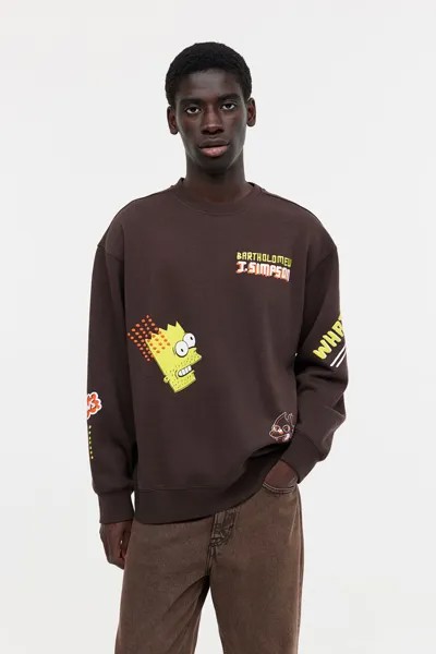 Толстовка свободного кроя H&M, коричневый