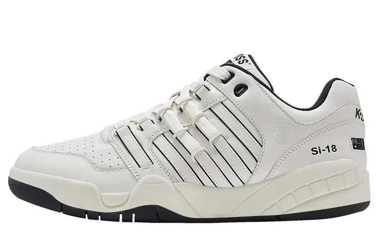 Кроссовки KSWISS Si-18 Skateboarding Shoes Men Low-top Vintage White/pure Black, белый