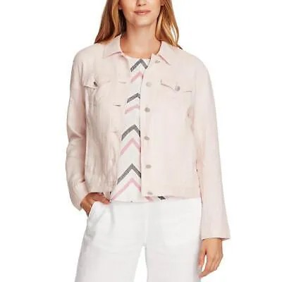 Женская розовая льняная легкая многослойная куртка Vince Camuto M BHFO 3816