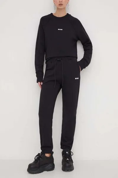 Спортивные брюки из хлопка MSGM, черный