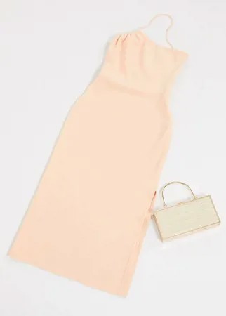 Облегающее платье миди персикового цвета Bec & Bridge-Розовый
