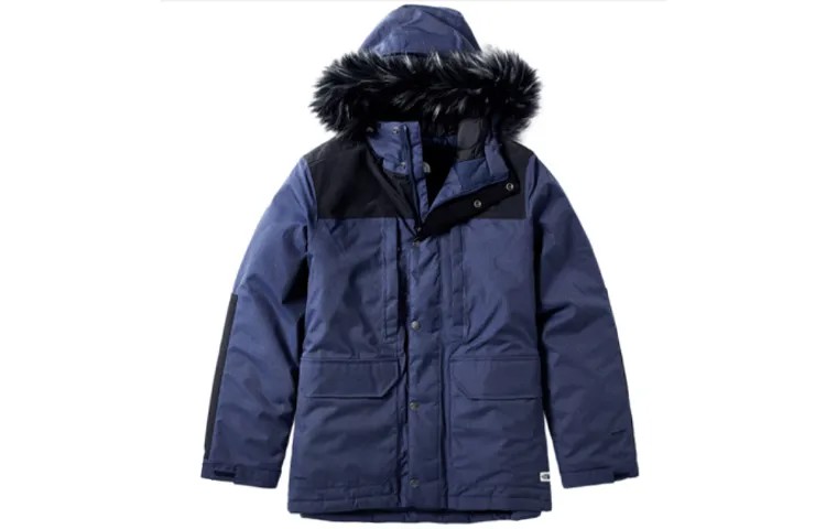 Пуховик мужской синий The North Face, синий