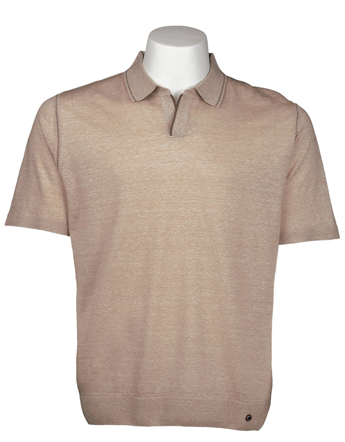 Футболка-поло мужская Gratude 266-30 бежевая 2XL