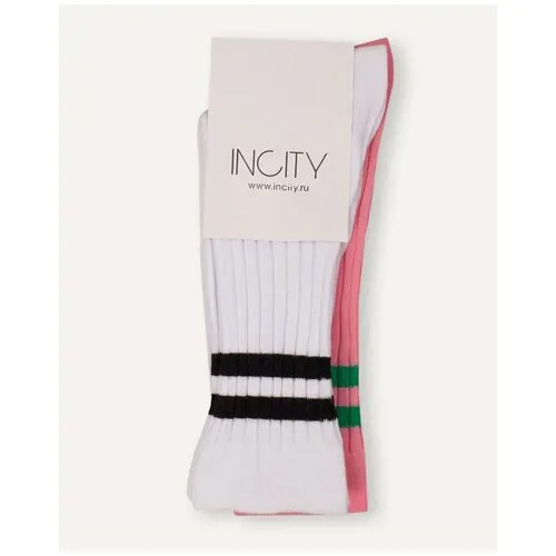 Женские носки INCITY, размер 35-37, розовый, зеленый