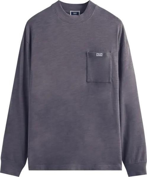 Лонгслив Kith Long-Sleeve Mock Neck Pocket JFK 'Granite', фиолетовый