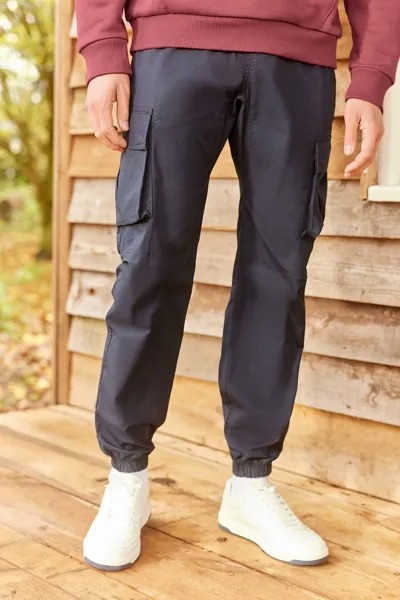 Эластичные брюки-карго в стиле милитари Next, синий