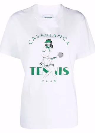 Casablanca футболка с принтом Tennis Club