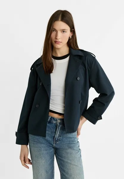Легкая куртка WITH BELT Stradivarius, цвет dark blue