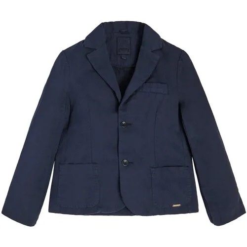 Школьный пиджак GUESS, карманы, размер 152, синий