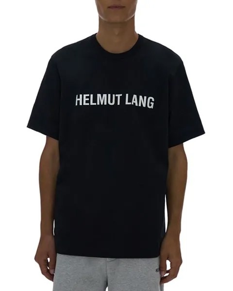 Хлопковая футболка с логотипом и графическим рисунком Helmut Lang, цвет Black