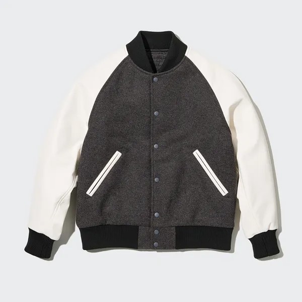 Мужская/женская бейсбольная куртка Uniqlo (куртка-бомбер American Campus Patchwork Jacket)