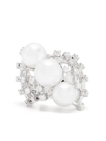Yoko London кольцо Mayfair из белого золота с жемчугом и бриллиантами