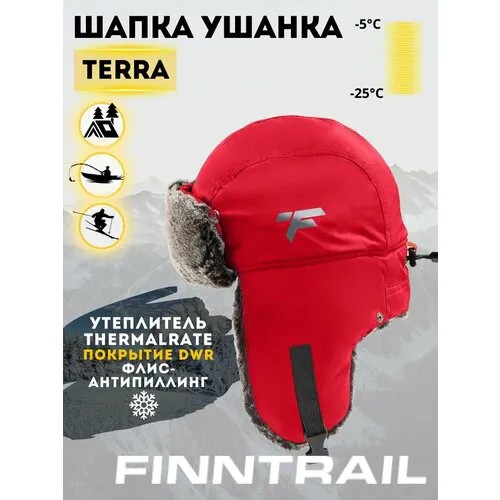 Шапка ушанка Finntrail Terra для мужчин и женщин, размер XL-2XL, red