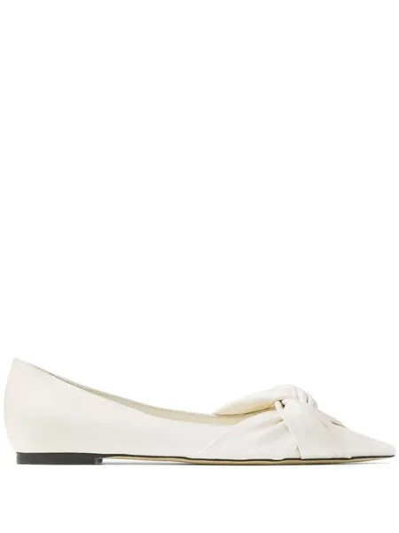 Jimmy Choo балетки Hedera с узлом, белый