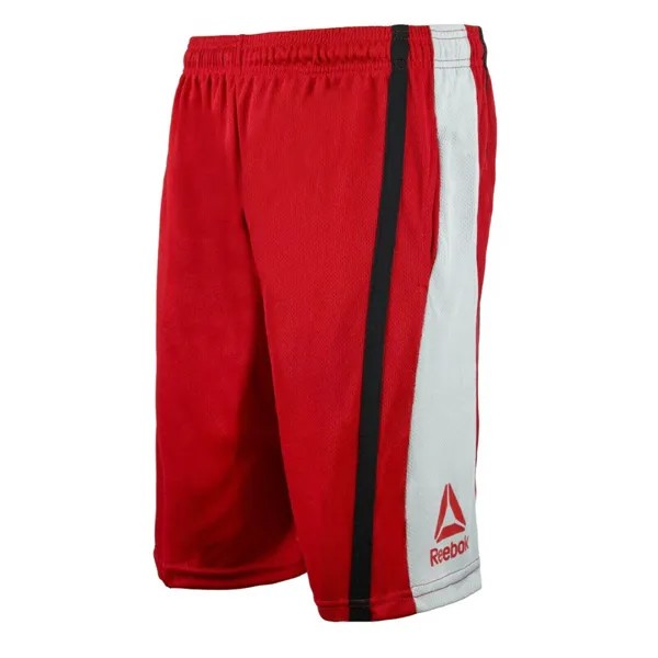 Мужские шорты для тренировок Reebok для занятий спортом, баскетболом, красные, светло-серые, XL