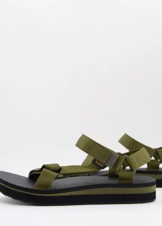 Темно-зеленые сандалии Teva Mid-Зеленый цвет