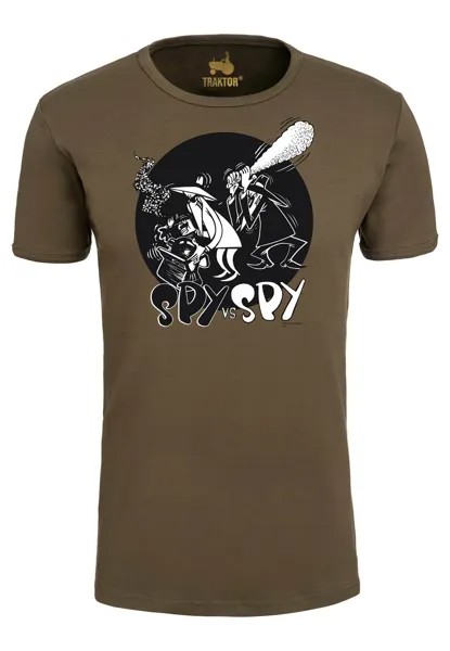 Футболка с принтом SPY VS SPY LOGOSHIRT, цвет oliv grün