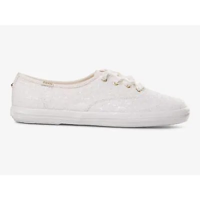 Keds Women Champion Sequins Sneaker Off White 9.5 M Fashion Sneakers Canvas