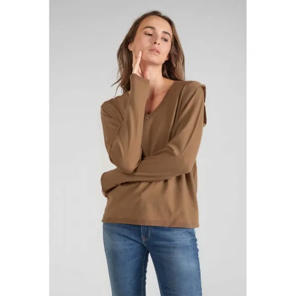 Свитер Le Temps Des Cerises 58084 Lilly V Neck, коричневый