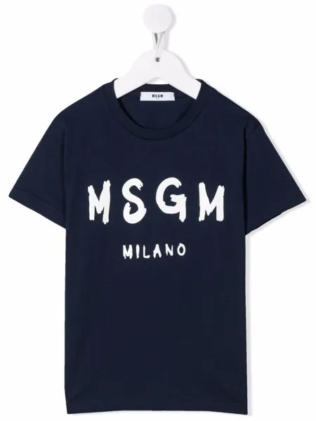 MSGM Kids футболка с логотипом