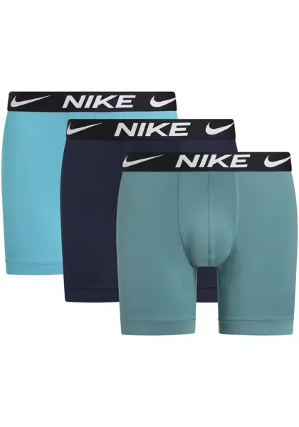 Боксеры NIKE Underwear (упаковка, 3 шт.), с контрастной фирменной этикеткой, цвет Dusty Cactus/ Bicoastal/ Obsidian
